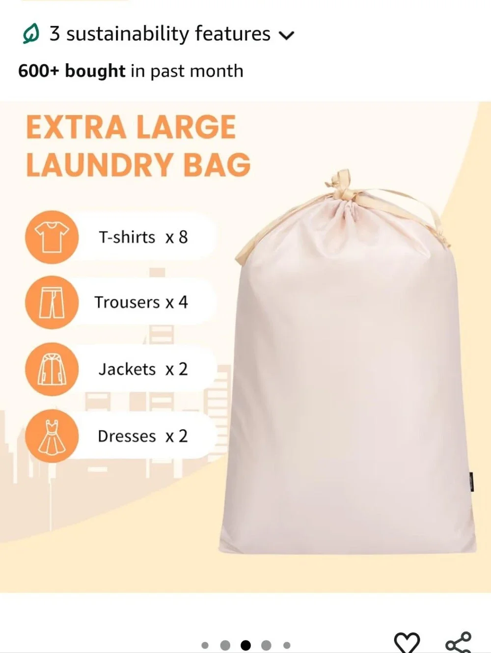 Hotor Travel Packing Cube Set - Cream Organizer Bags (6 pcs)